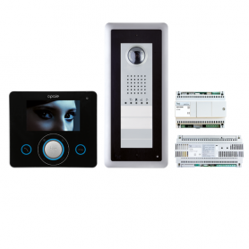 Комплект видеодомофона OPALE WIDE для управлениями тремя мобильными устройствами 